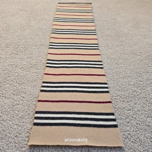 Burberry Rare Vintage KNIT Lambswool Scarf PERFECT - Picture 4 of 11